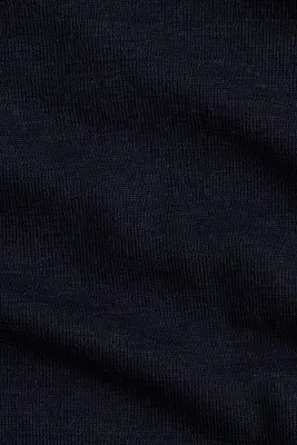Top en maille de laine fine - Bleu marine — photo 3
