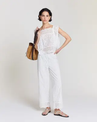 Pantalon Hollis blanc naturel — photo 1