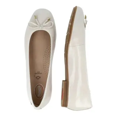 Ballerines Tamaris 8-52102-42 Blanc Cassé - Cuir Élastique Cérémonie Grande Pointure Femme — photo 3