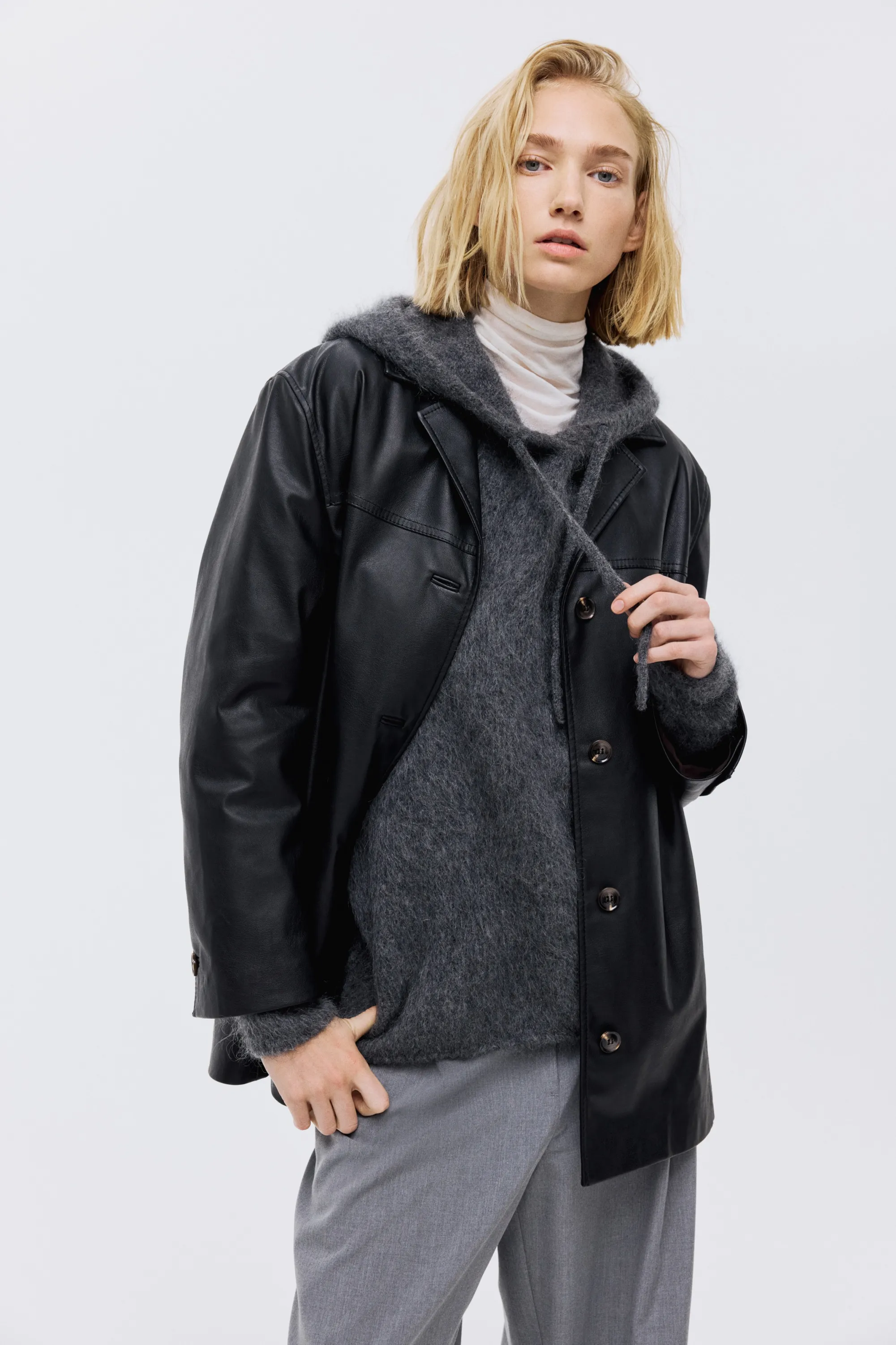 Veste en tissu enduit - Noir