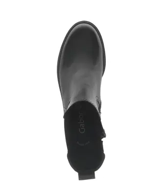 Bottines Gabor 71.870.27 Noires - Cuir Lacets Grande Pointure Femme — photo 3
