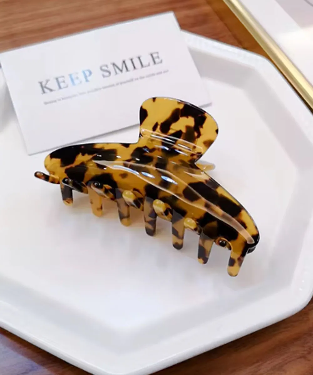 TRS – Pinces à Cheveux Forme Crabe Leopard