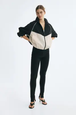 Veste de survêtement oversize - Noir/color block — photo 1