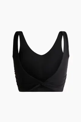 Débardeur avec détail torsadé SoftMove™ - Noir — photo 1