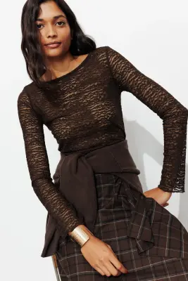 T-shirt en dentelle Femme — photo 2