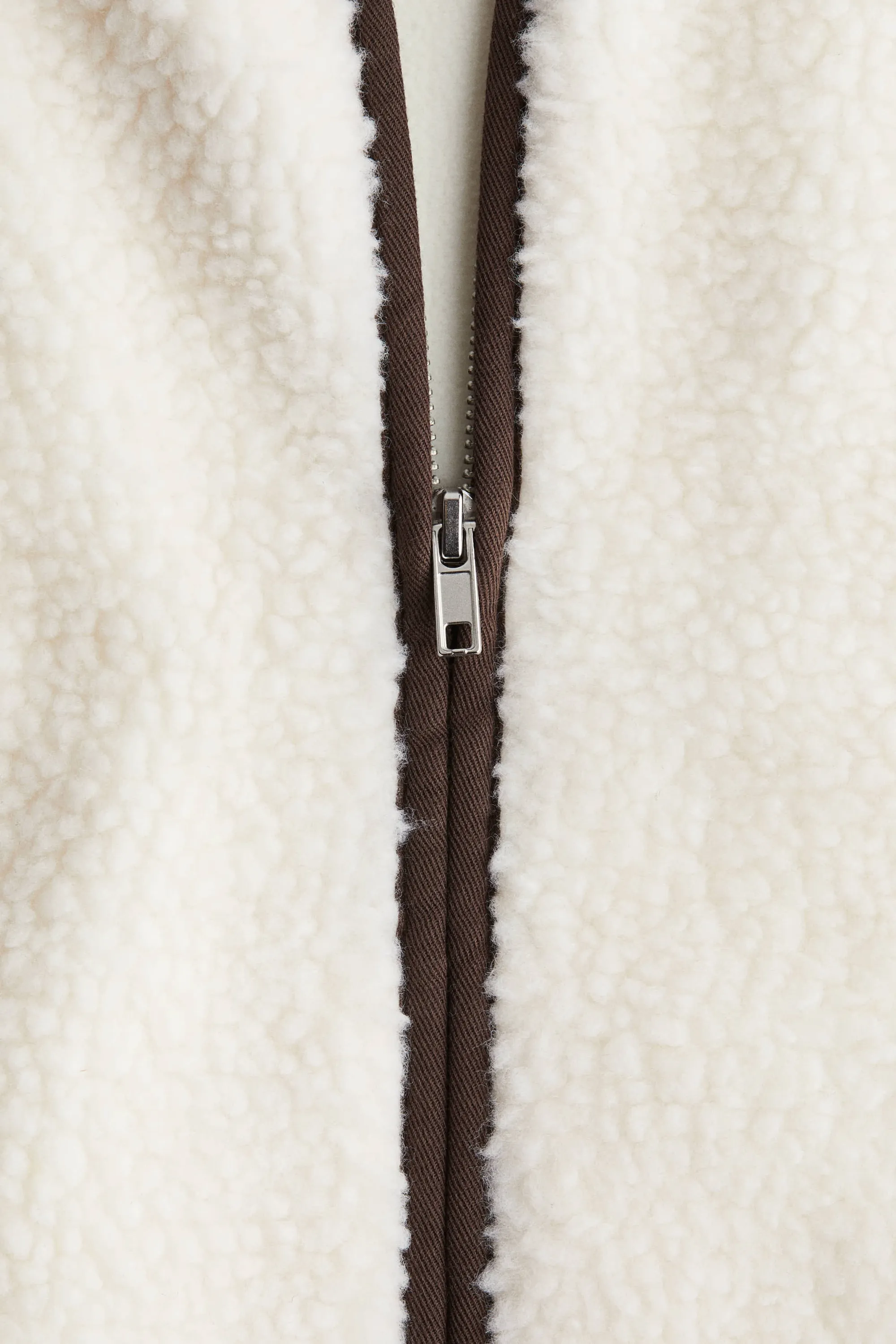 Veste sans manches en tissu Teddy bear - Crème