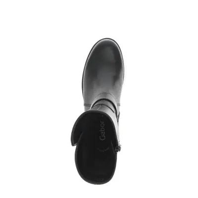Bottines Gabor 71.713.27 Noires - Cuir Zip Grande Pointure Femme — photo 5