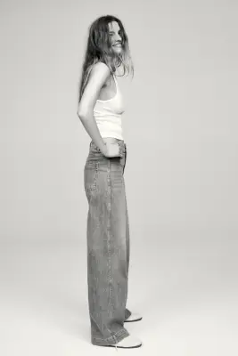Wide High Jeans - Bleu denim clair — photo 3