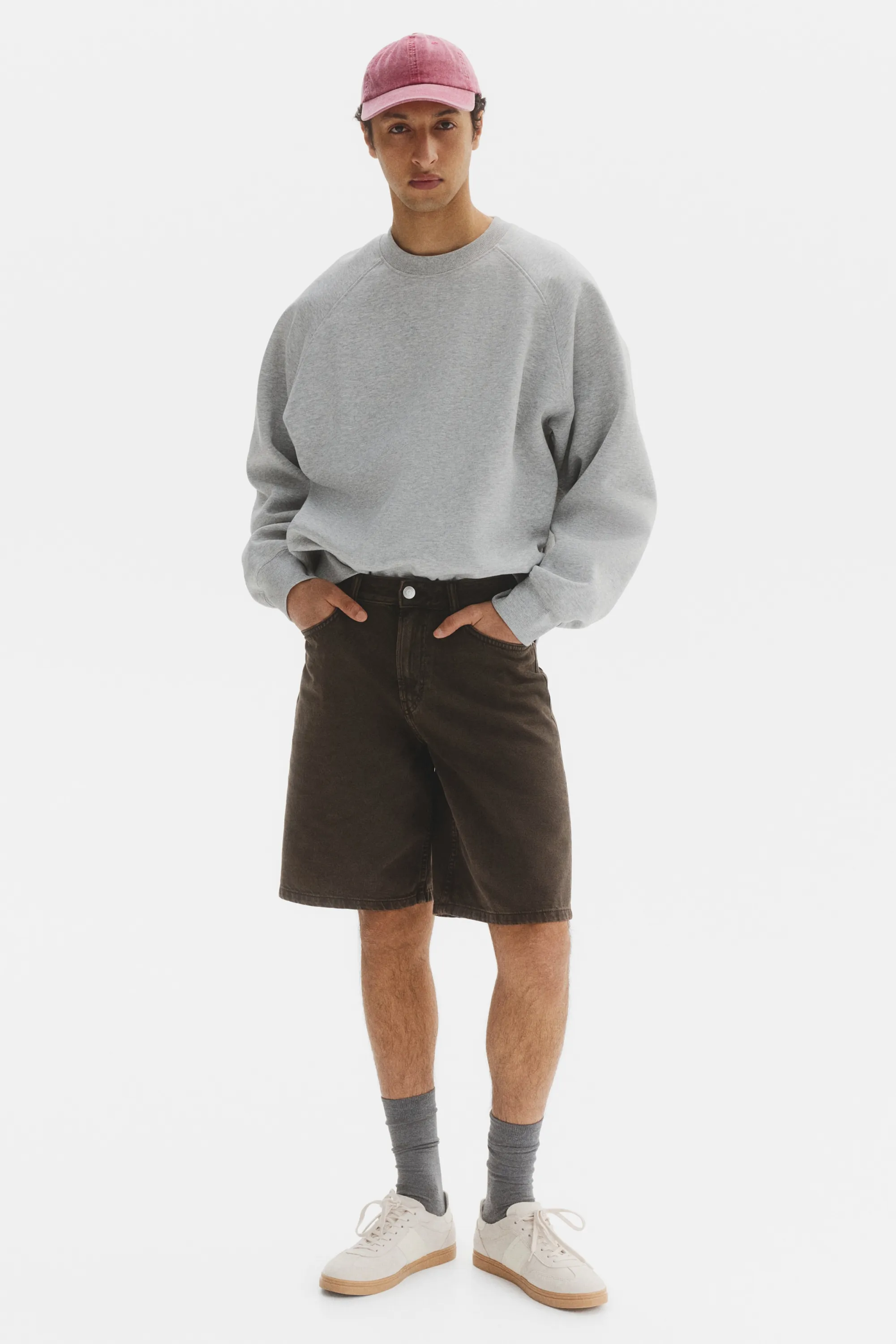 Short Relaxed Fit en denim - Marron denim