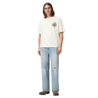 ALLSAINTS Petals Oversized Short Sleeve Graphic T-Shirt Chalk White — photo 3