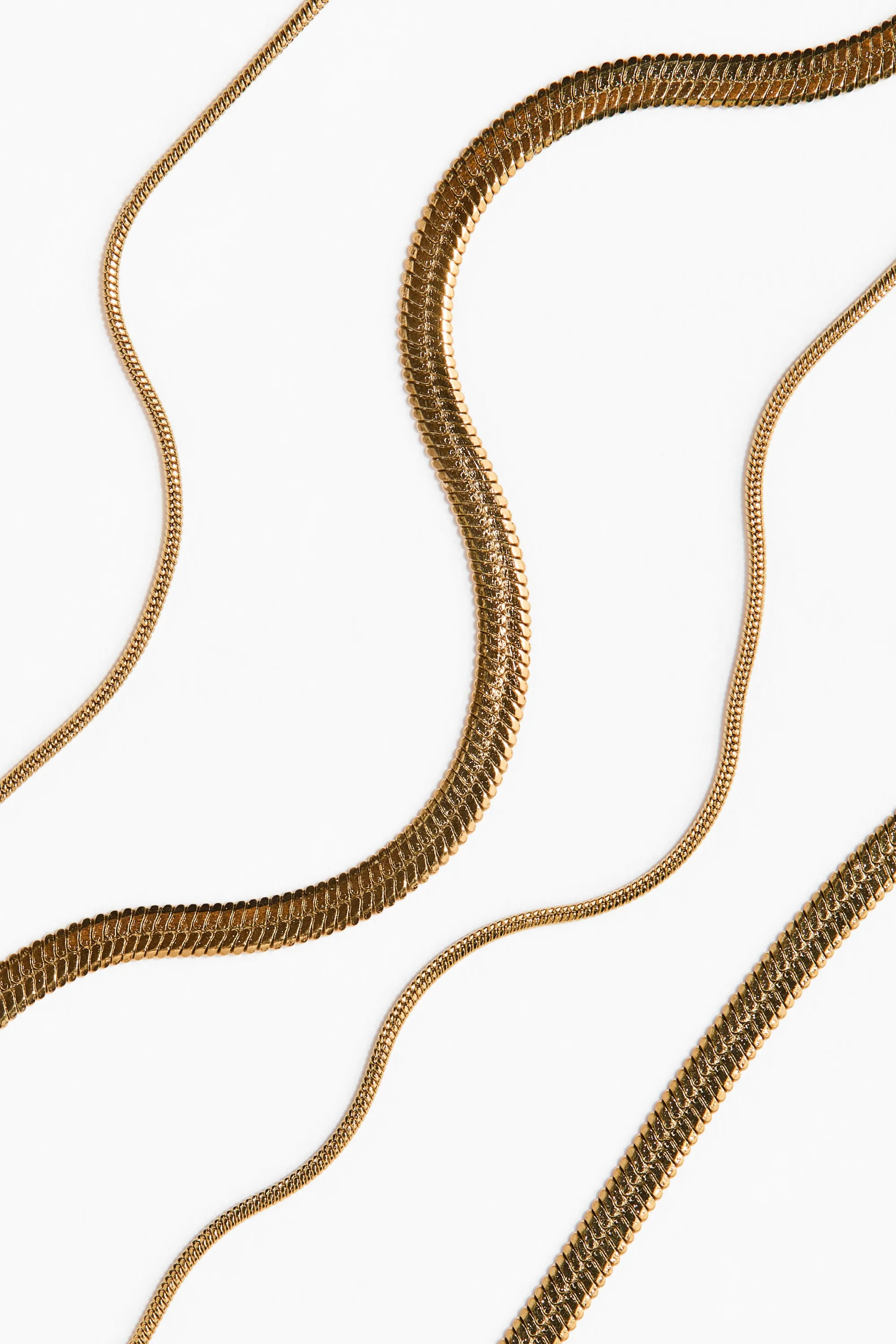 Collier waterproof à deux rangs - Doré