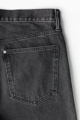 Short baggy court en denim - Noir denim — photo 4