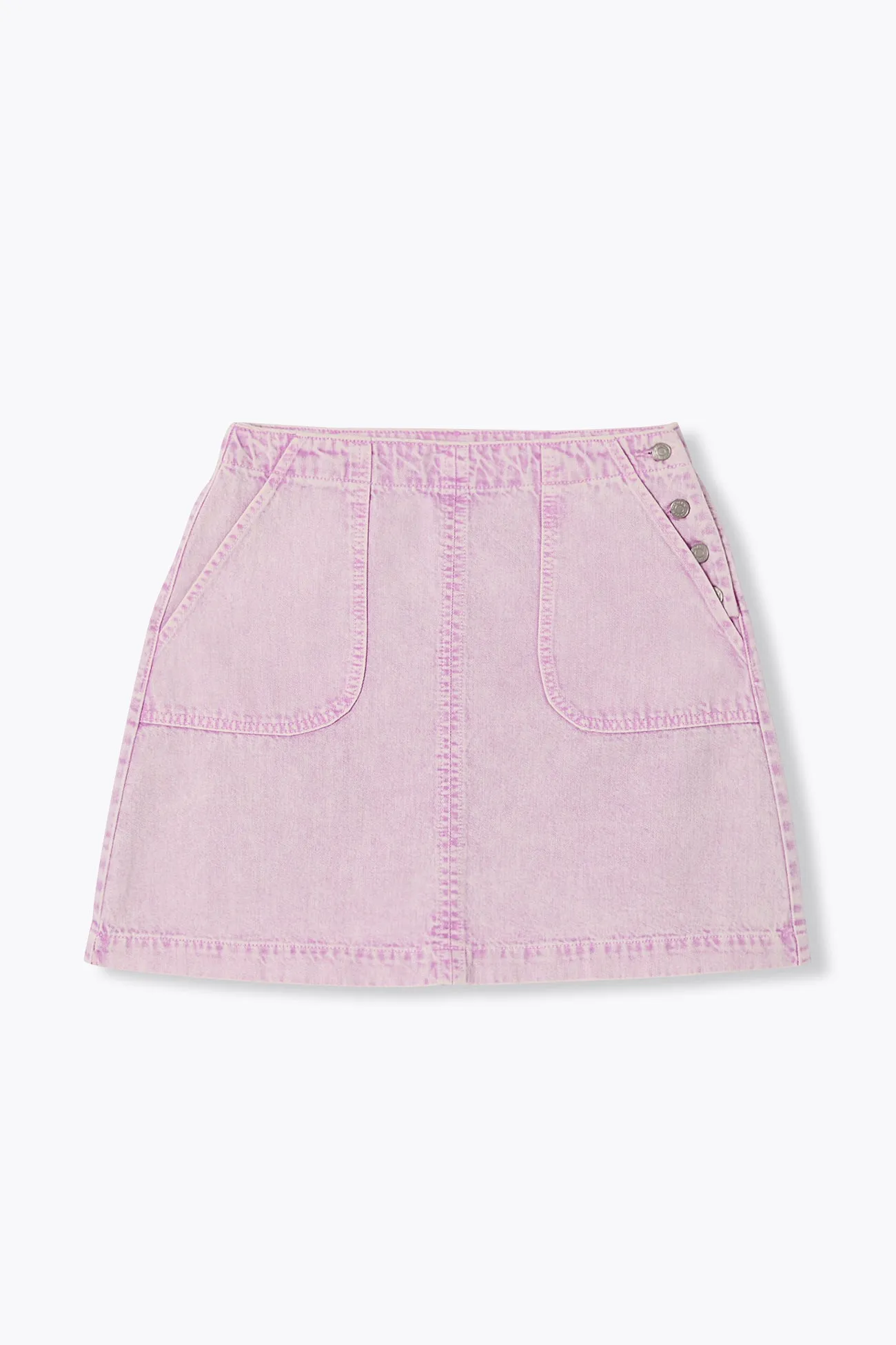 Mini-jupe en jean couleur