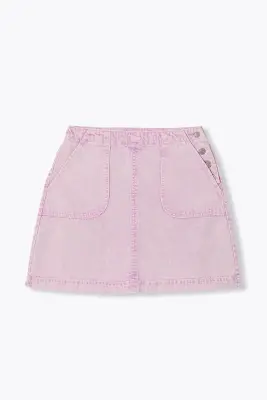 Mini-jupe en jean couleur — photo 1