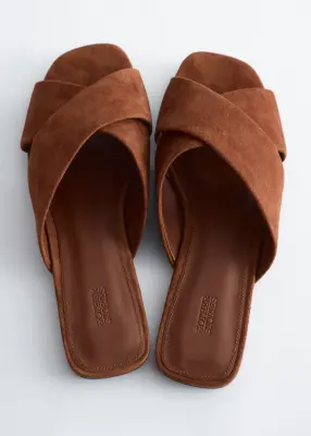 Sandales à brides croisées - Marron Clair — photo 4