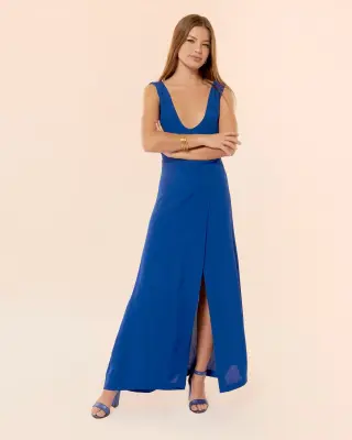 Robe longue Sharon worker blue – Karma Koma — photo 3