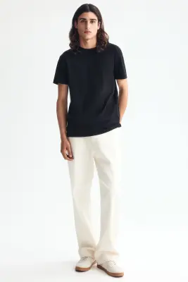 T-shirt Slim Fit - Noir — photo 1