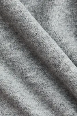 Pull en laine avec encolure en V - Gris chiné — photo 4