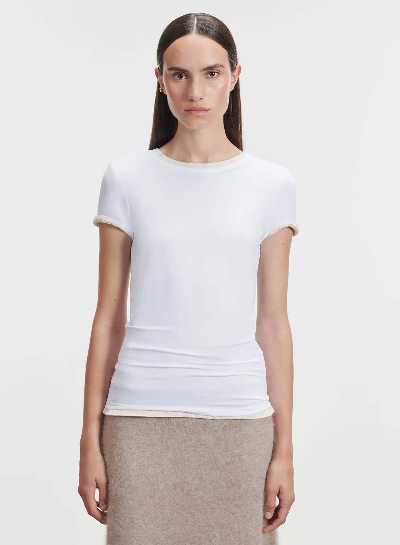 T-shirt en viscose et élasthanne
