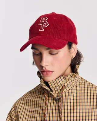 Casquette Berger velours bordeaux — photo 6