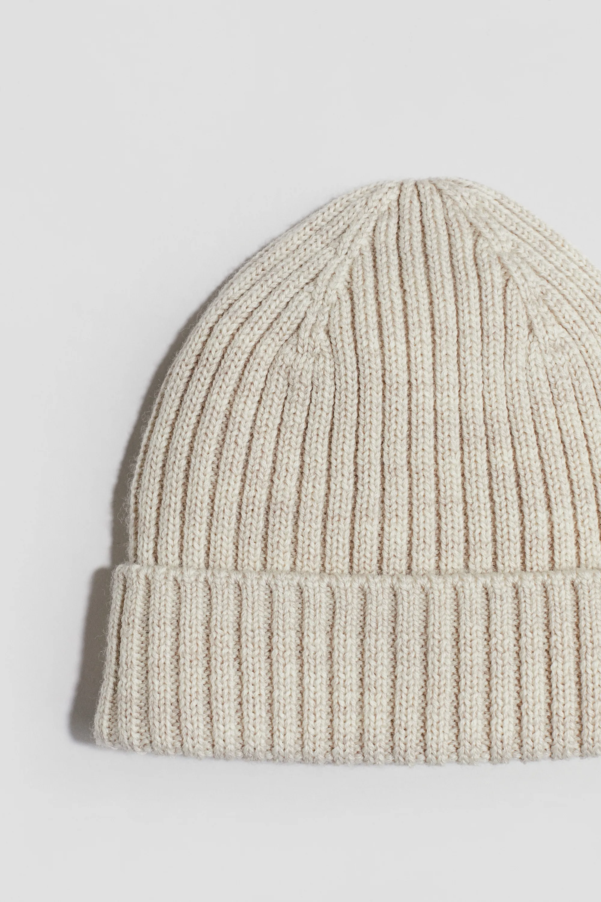 Bonnet en laine mérinos - Beige clair