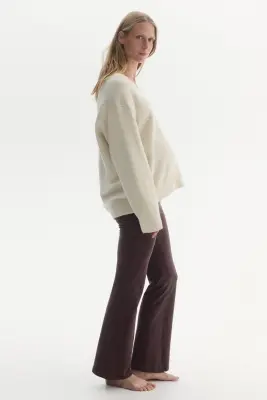 MAMA Pantalon évasé Before & After - Marron chiné — photo 3