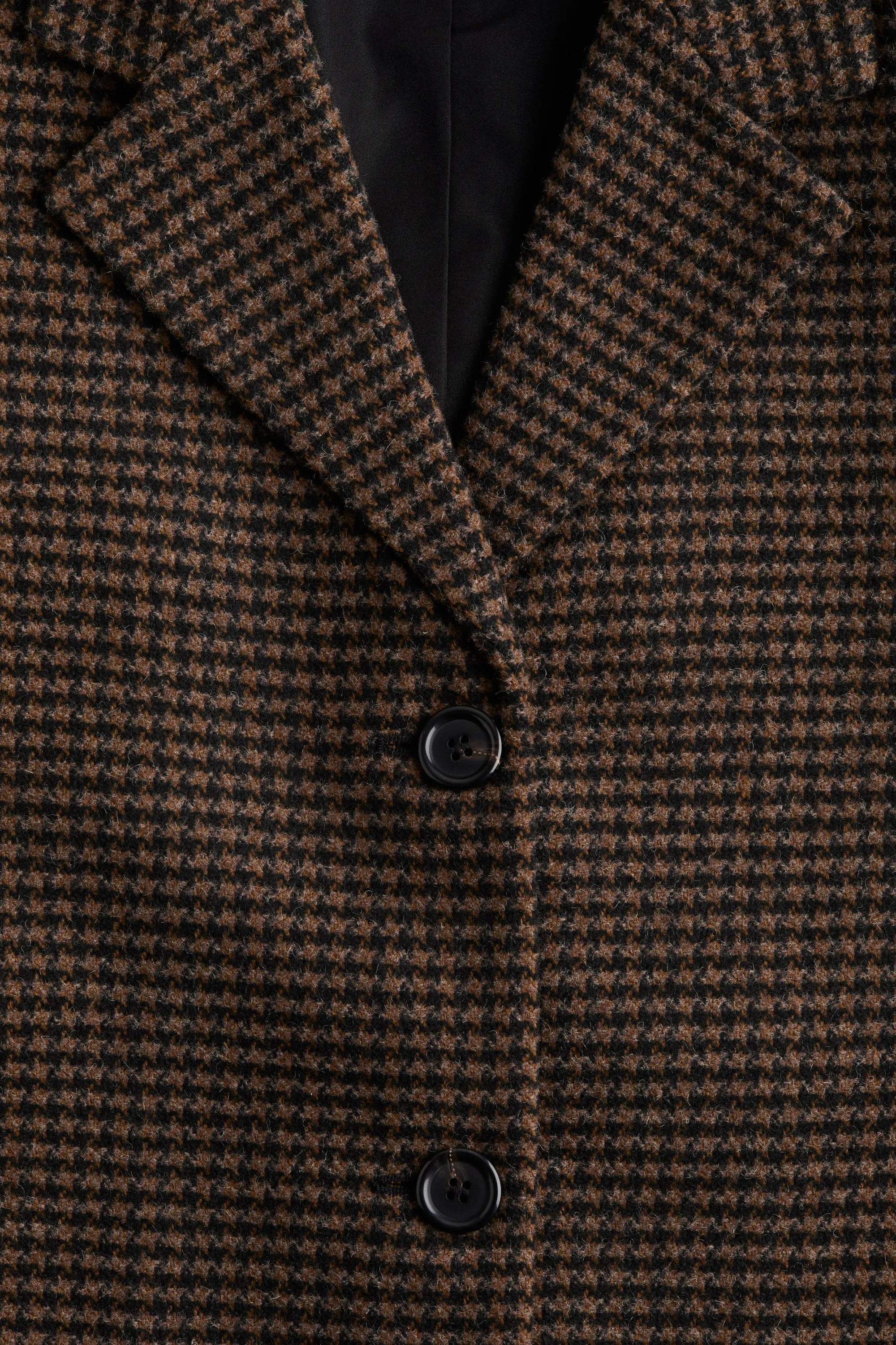 Blazer à fermeture droite - Marron/motif pied-de-poule