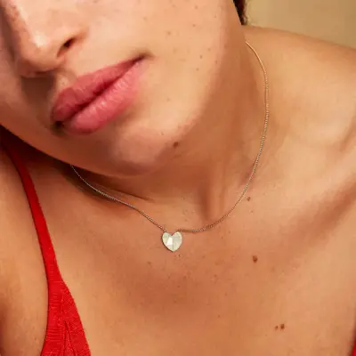 Collier Coeur Gravure — photo 3