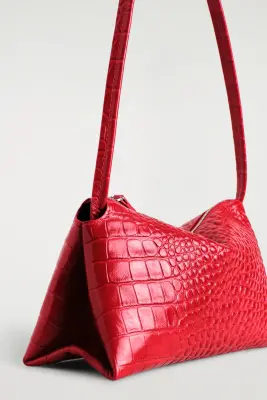 MINI SAC PORTÉ ÉPAULE PAVILION - CUIR - ROUGE / IMITATION CROCO — photo 4