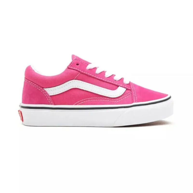 chaussures skateboard enfant vans old skool – fuchia / white