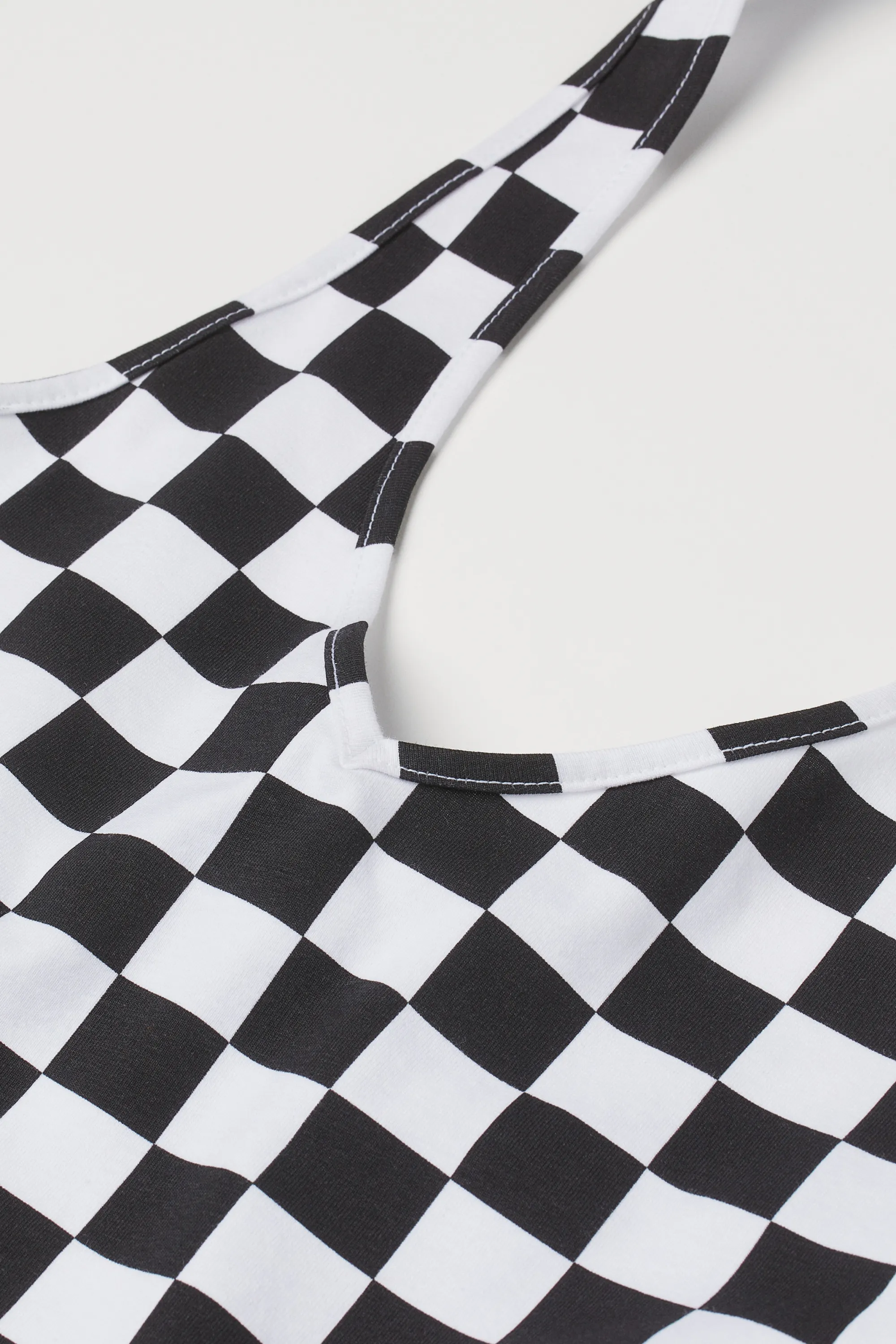 Robe dos nu - Noir/damier