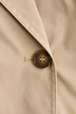 Trench-coat court avec ceinture à nouer - Beige — photo 5