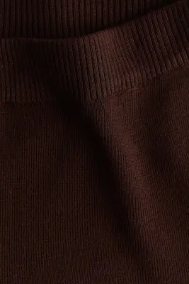 Pantalon en maille fine - Marron foncé — photo 3