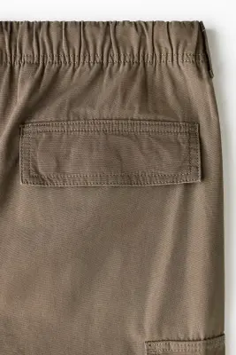 Pantalon cargo Relaxed Fit - Taupe foncé — photo 5