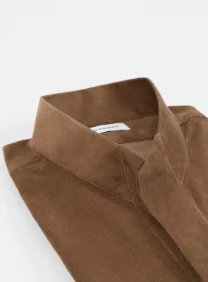 Origami Collar Shirt in Tan Needlecord — photo 2