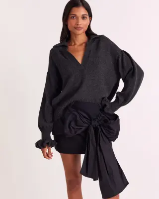 Pull Ophy gris foncé chiné — photo 1