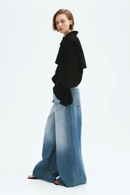 Barrel Leg Regular Jeans - Bleu denim clair — photo 3