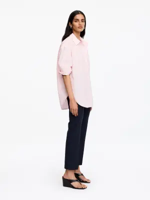 Chemise en popeline de coton - Rose — photo 1