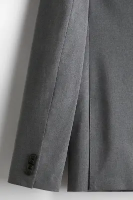 Veste Slim Fit à fermeture droite - Gris foncé — photo 1
