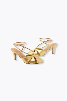 Escarpins dorés slingback — photo 1