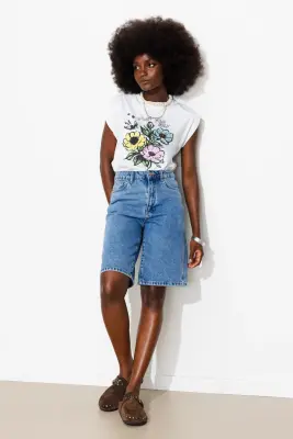 T-shirt à fleurs Femme — photo 3