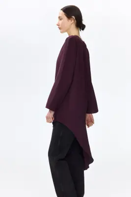Robe asymétrique - Violet prune — photo 3