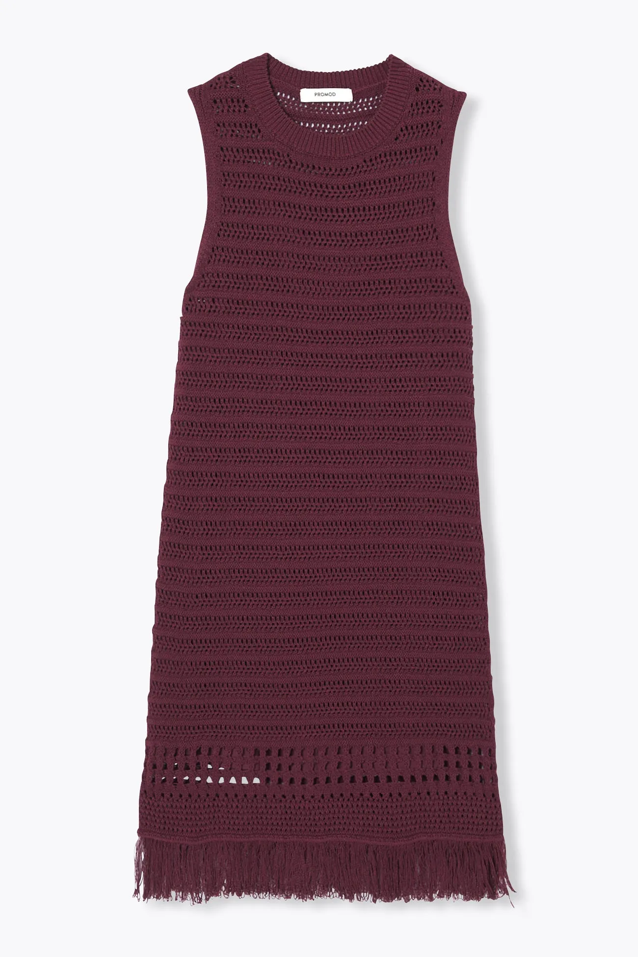 Robe courte frangée en crochet