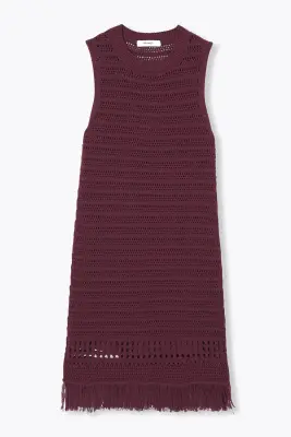 Robe courte frangée en crochet — photo 1