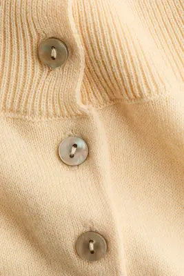 Pull en maille fine avec col cheminée - Jaune clair — photo 4