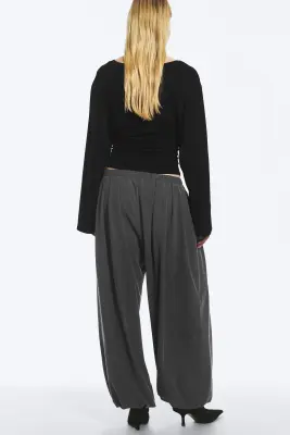 Pantalon ballon de costume - Gris foncé chiné — photo 2