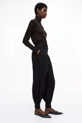 Pantalon à jambes ballon - Marron foncé — photo 1