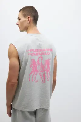 Débardeur de sport Loose Fit DryMove™ - Gris clair chiné/La Puissance — photo 5