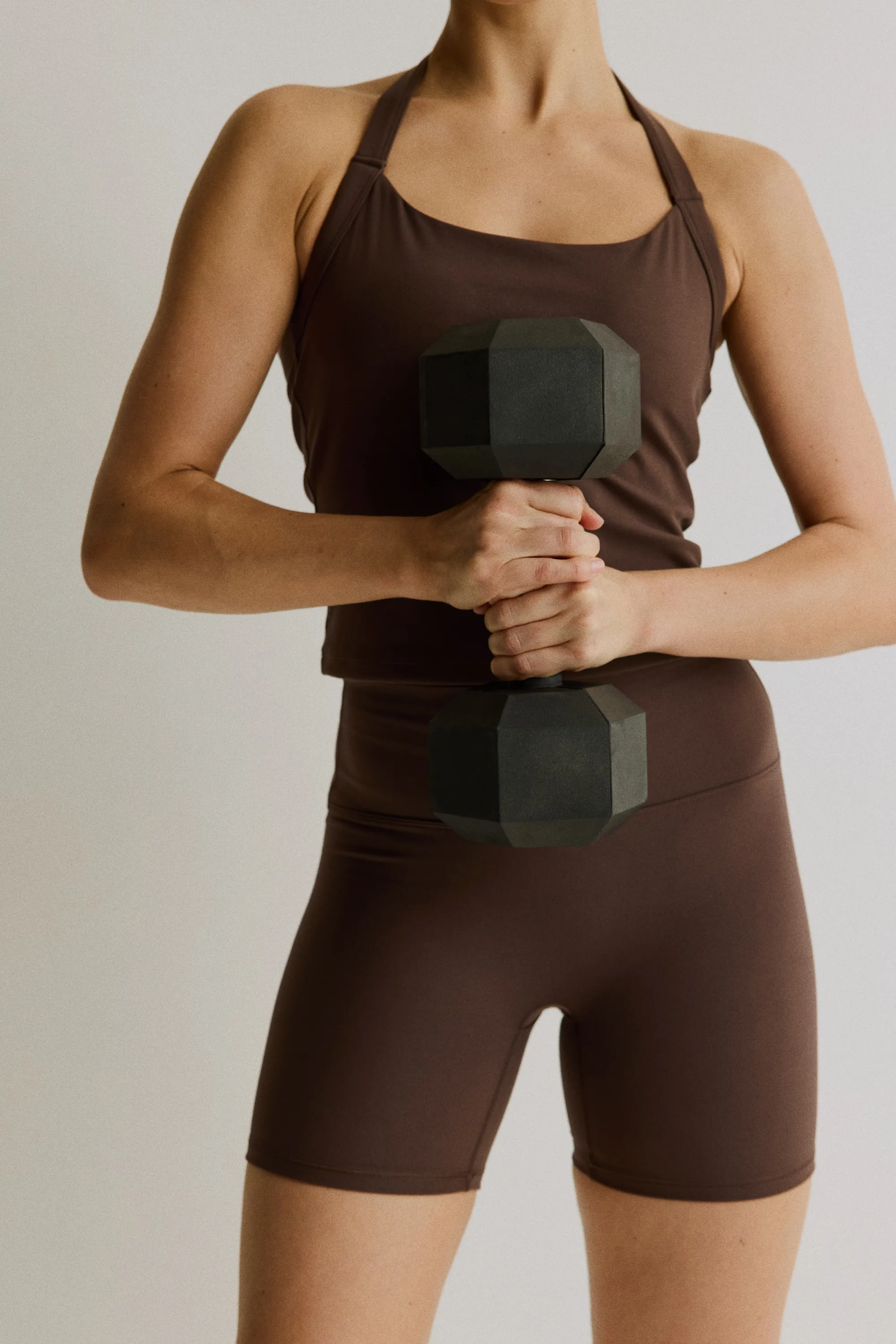 Débardeur de sport dos nu SoftMove™ - Moka chocolat