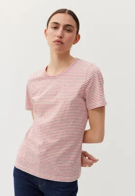 Le t-shirt classique - Rayures framboise